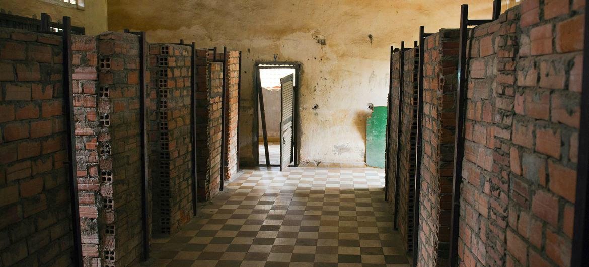 Tuol Sleng Genocide Museum in Phnom Penh, Cambodia, the site of the Khmer Rouge’s infamous Security Prison S-21 where torture was routinely practiced.