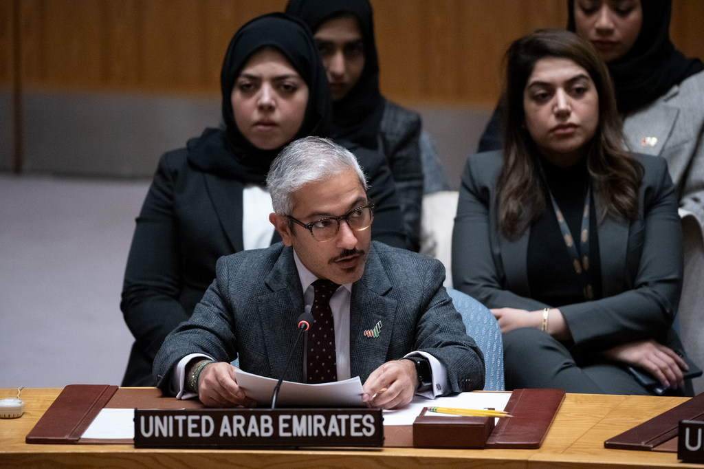 Ambassador Mohamed Issa Abushahab of the United Arab Emirates addresses the UN Security Council meeting on the situation in the Middle East, including the Palestinian question. Ambassador Mohamed Issa Abushahab of the United Arab Emirates addresses the UN Security Council meeting on the situation in the Middle East, including the Palestinian question.