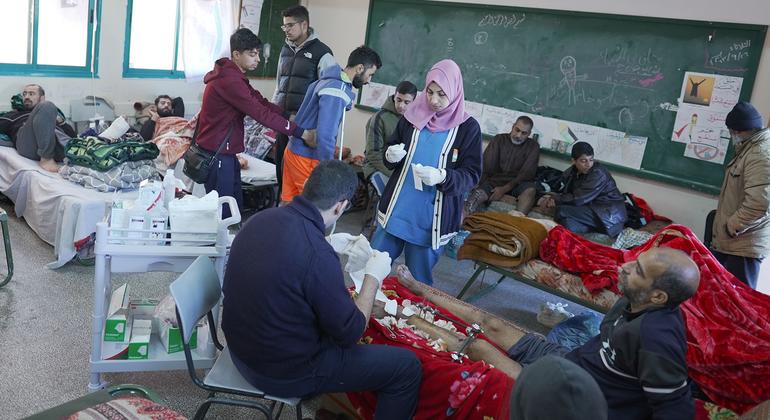 UNRWA schools are now serving as shelters and places where people can get medical care. UNRWA schools are now serving as shelters and places where people can get medical care.