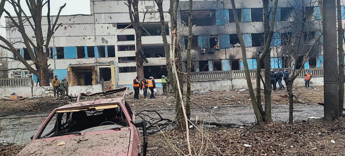 A maternity care facility in Dnipro severely damaged in air strikes. (file) A maternity care facility in Dnipro severely damaged in air strikes. (file)