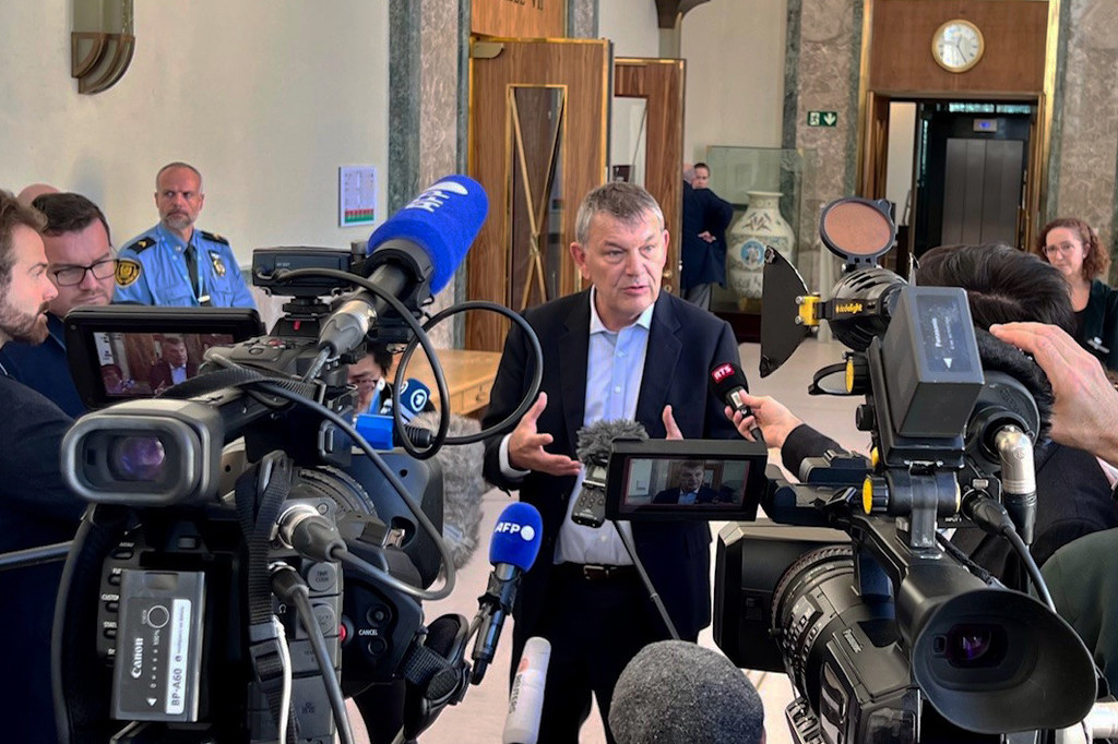 UNRWA chief Philippe Lazzarini talking to the media at the UN Offices in Geneva. UNRWA chief Philippe Lazzarini talking to the media at the UN Offices in Geneva.