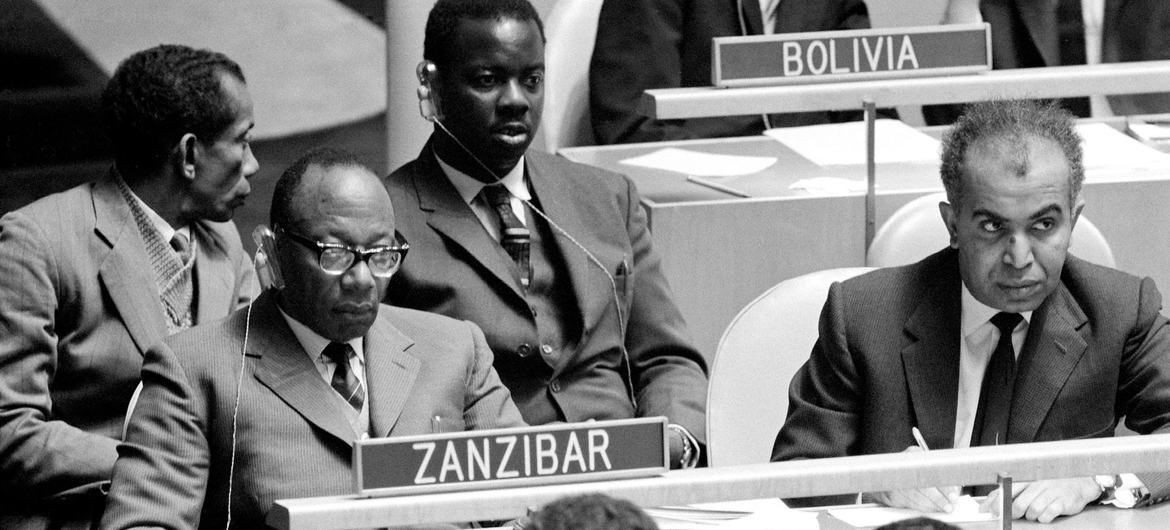 Zanzibar, which became independent on 10 December 1963, was admitted as the 112th UN Member State. (file) Zanzibar, which became independent on 10 December 1963, was admitted as the 112th UN Member State. (file)