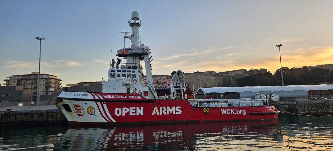 Open Arms vessel loaded with food and water and a dedicated crew ready to assist the most vulnerable in Gaza. Open Arms vessel loaded with food and water and a dedicated crew ready to assist the most vulnerable in Gaza.